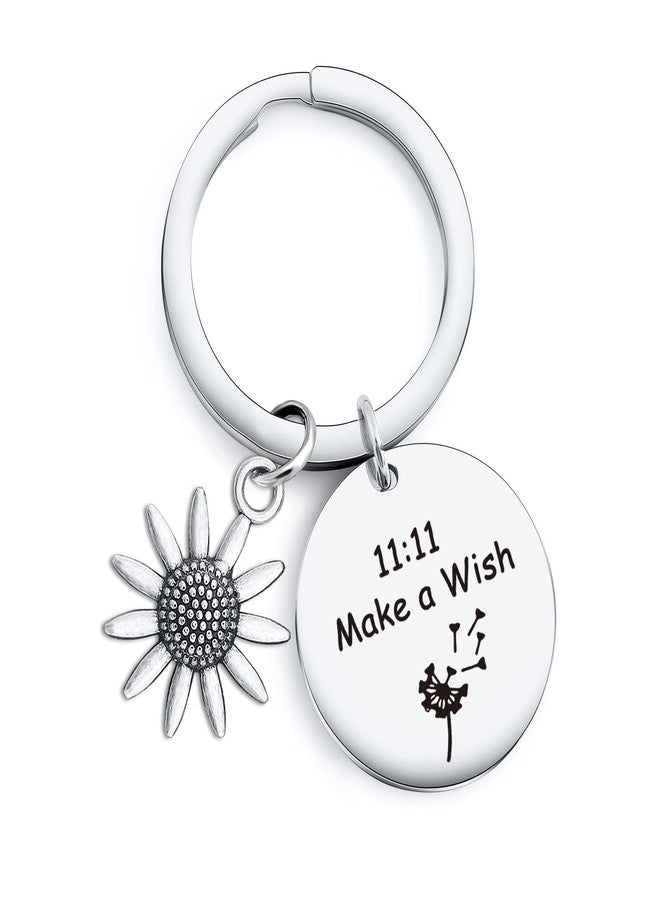 NOTHERS RSZOTW 11 11 Jewelry 11:11 Dandelion Lover Keychain 11:11 Dandelion Wishing Gift 1111 Keychain Wish Quote Gift for 11:11 Key Chain - Image 1