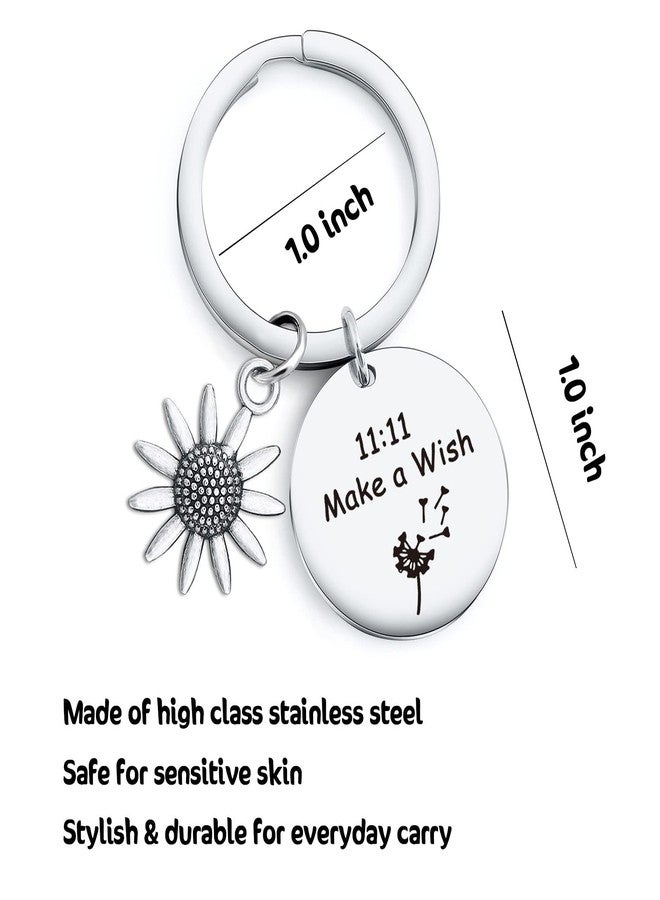 NOTHERS RSZOTW 11 11 Jewelry 11:11 Dandelion Lover Keychain 11:11 Dandelion Wishing Gift 1111 Keychain Wish Quote Gift for 11:11 Key Chain - Image 2