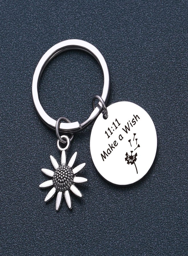 NOTHERS RSZOTW 11 11 Jewelry 11:11 Dandelion Lover Keychain 11:11 Dandelion Wishing Gift 1111 Keychain Wish Quote Gift for 11:11 Key Chain - Image 3