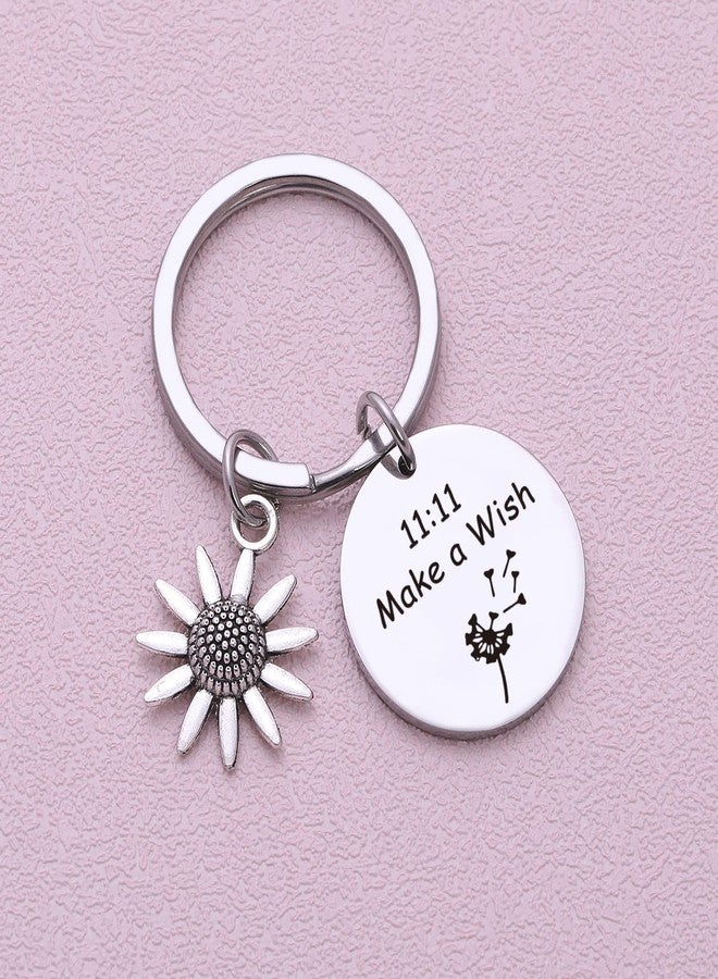 NOTHERS RSZOTW 11 11 Jewelry 11:11 Dandelion Lover Keychain 11:11 Dandelion Wishing Gift 1111 Keychain Wish Quote Gift for 11:11 Key Chain - Image 5