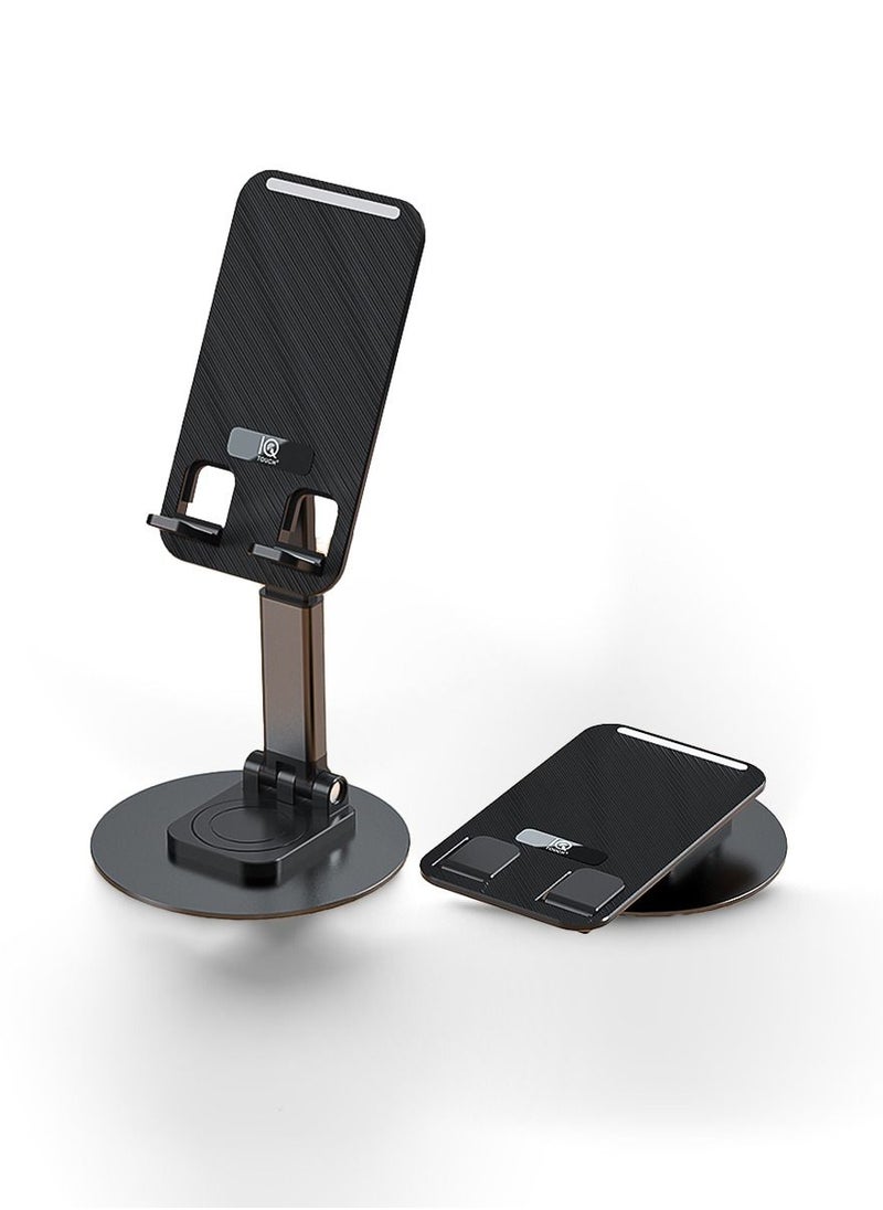 IQ TOUCH IQ TOUCH Flexiview H5 Desktop Phone & Tablet Folding Stand With Rotation Base, Black 
