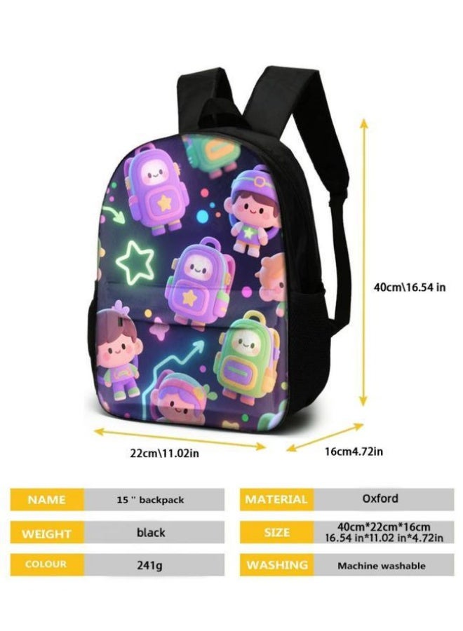 Bright Li Fire Cute cartoon bag set | shoulder + handbag + stationery bag | school season/holiday gift hot recommendation  - Image 5