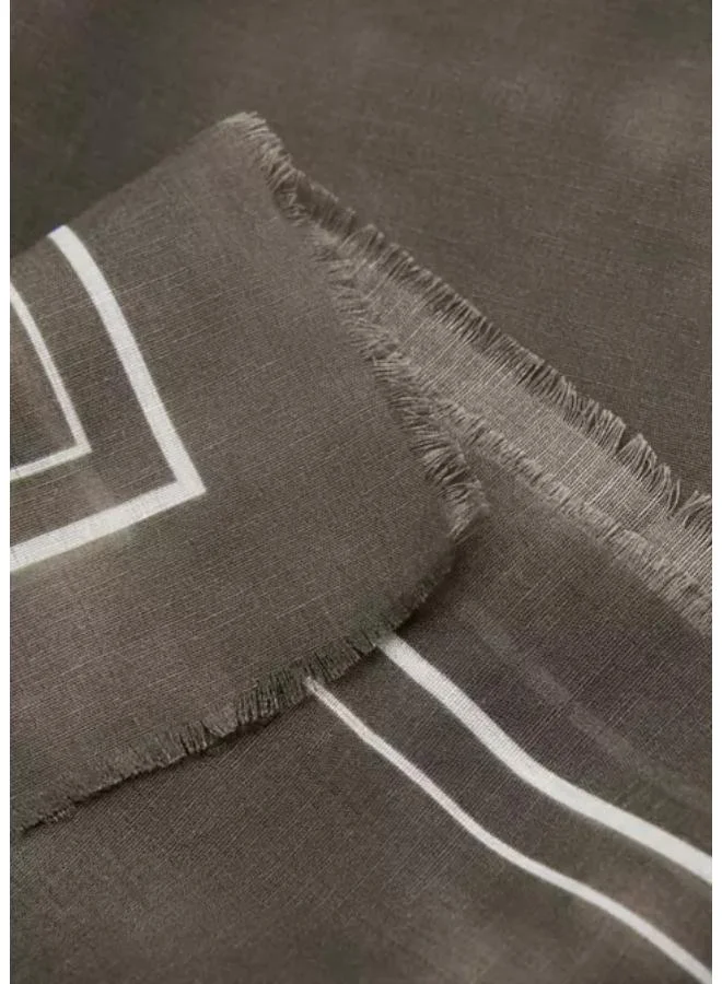 Mango Man 30-MARRON Modal Cotton Printed Foulard for Men | Best Price UAE