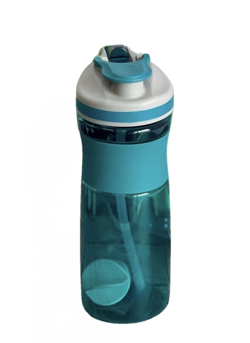 VIO - Gym Shaker Bottle 800 ML 100% Leakproof Stylish Dual Straw Sipper Bottle with Mixer Ball for Protein BPA Free Material Sports Water Bottle For Adults Kids with Supplement Stirring Ball Drinking Cup for Fitness Exercise Yoga Sports Gym Men Women - Image 1