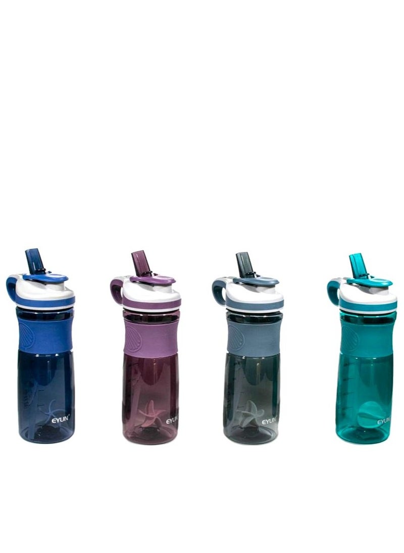 VIO - Gym Shaker Bottle 800 ML 100% Leakproof Stylish Dual Straw Sipper Bottle with Mixer Ball for Protein BPA Free Material Sports Water Bottle For Adults Kids with Supplement Stirring Ball Drinking Cup for Fitness Exercise Yoga Sports Gym Men Women - Image 1