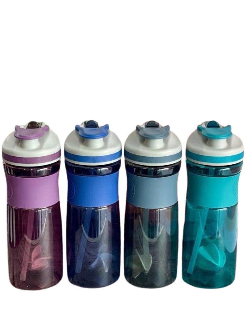 VIO - Gym Shaker Bottle 800 ML 100% Leakproof Stylish Dual Straw Sipper Bottle with Mixer Ball for Protein BPA Free Material Sports Water Bottle For Adults Kids with Supplement Stirring Ball Drinking Cup for Fitness Exercise Yoga Sports Gym Men Women - Image 1