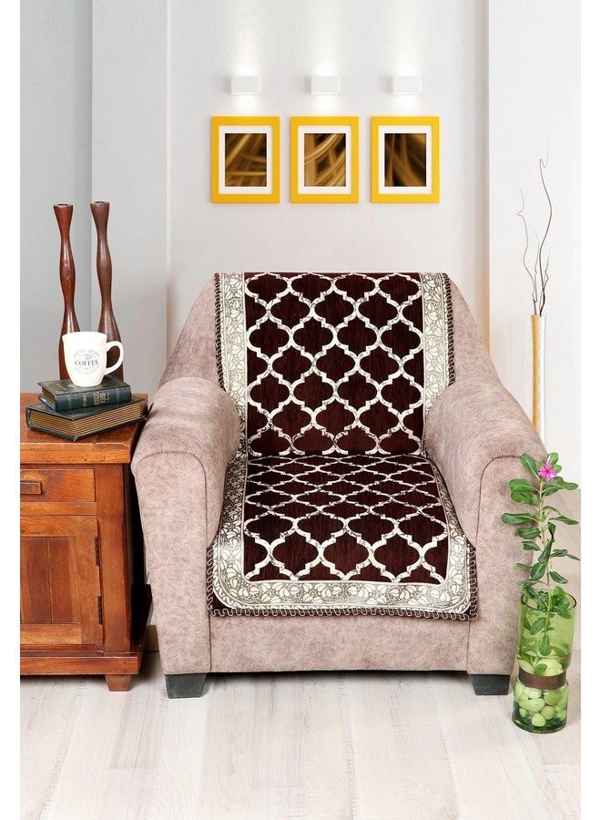 Nendle Modern Velvet Sofa Covers 3 Seater and 2 Seater Combined Sofa Seat and Back Cover|Anti-Slip Sofa Covers for Living Room (Brown, Pack of 3) - Image 4