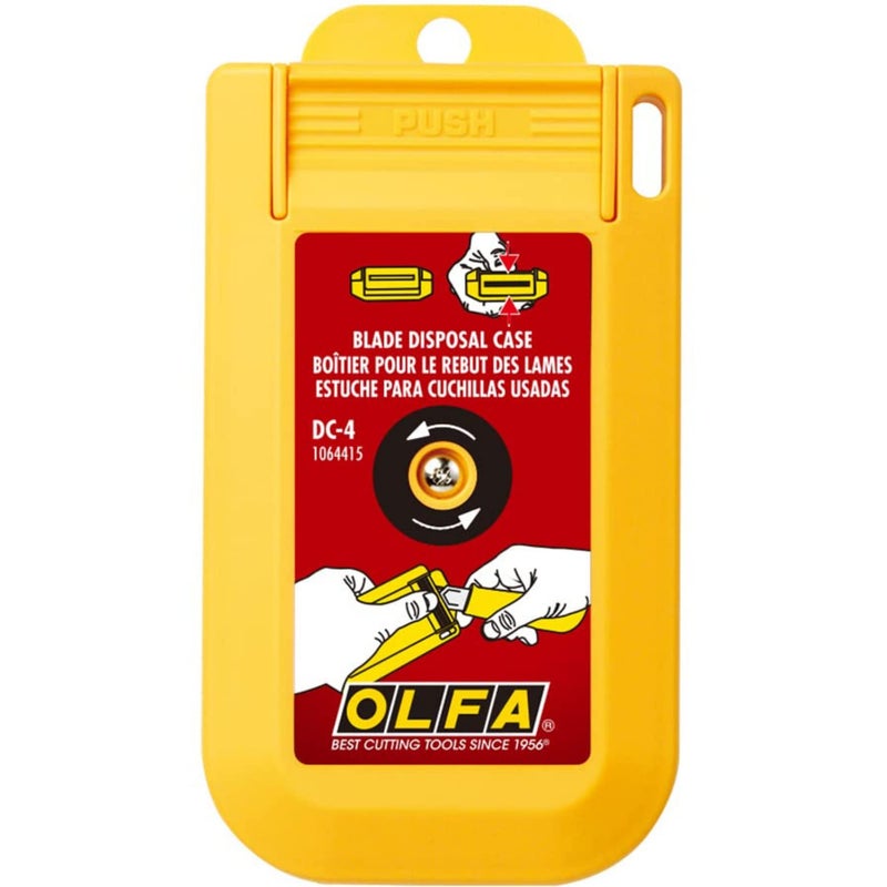 OLFA Mountable Blade Disposal Can (DC-4) - Blade Bank Container w/Mounting Hole Quickly & Safely Disposes & Stores Snap-Off Utility Knife Blades, Perfect for Construction, Warehouses, Work Sites - Image 1