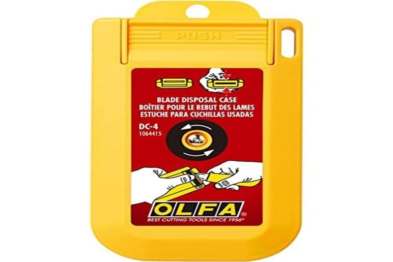 OLFA Mountable Blade Disposal Can (DC-4) - Blade Bank Container w/Mounting Hole Quickly & Safely Disposes & Stores Snap-Off Utility Knife Blades, Perfect for Construction, Warehouses, Work Sites - Image 4