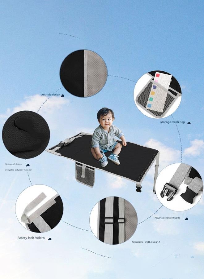 Kissy Baby Toddler Airplane Bed, Kids Airplane Seat Extender Travel, Kids Airplane Travel Essentials, Must Have for Toddlers, Portable Plane Bed for Flights (Pink) - Image 5