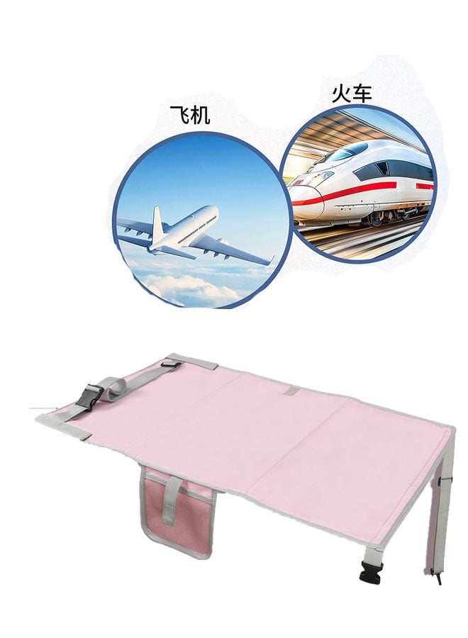 Kissy Baby Toddler Airplane Bed, Kids Airplane Seat Extender Travel, Kids Airplane Travel Essentials, Must Have for Toddlers, Portable Plane Bed for Flights (Pink) - Image 3