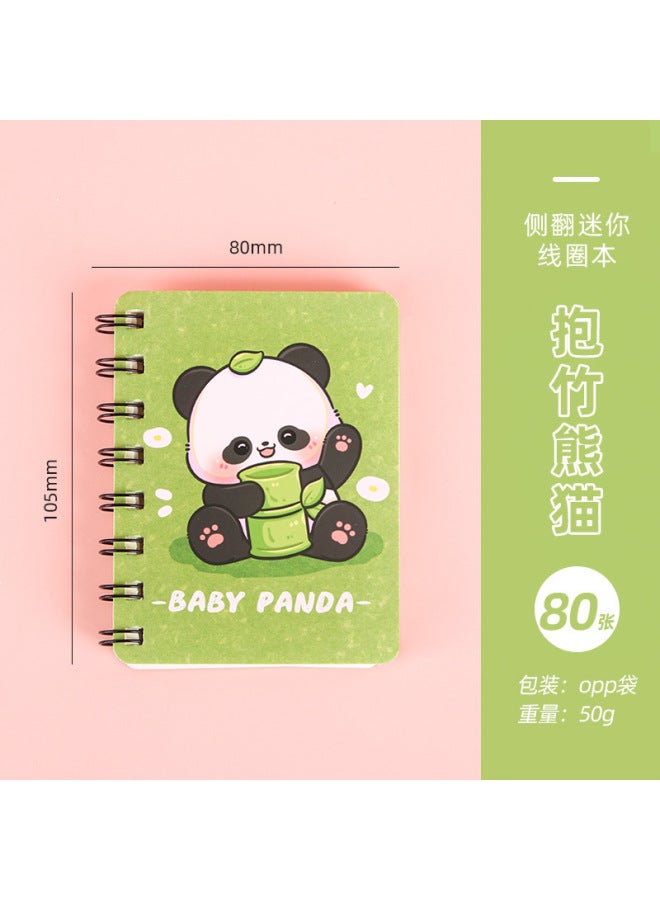 HELPS Creative Cute Side Turn Coil Book Student Cartoon A7 Word Hand Account Small Notebook Mini Pocket Notebook - Image 1