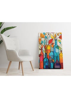 Retro Bottles and Vases Colorful Printed Canvas wall art