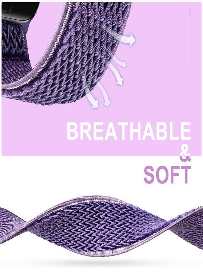 SAMYERLEN Stretchy Braided Solo Loop Compatible for Apple Watch Band 38mm 40mm 41mm 42mm 44mm 45mm 46mm 49mm Adjustable Elastic Nylon for iWatch Series 11 10 9 8 7 6 5 4 3 2 SE 3 SE 2 SE Ultra 3 Ultra 2 Ultra Purple - Image 3