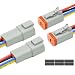ALFOCI 2 Set 4 Pin DT Deustch Waterproof Automotive Electrical Butt Connector with 16AWG 40105 600V Wires and Heat Shrink Tubes Connectors Kit for Car Truck Boat I 4Pin Wiring 2Pair - Image 2