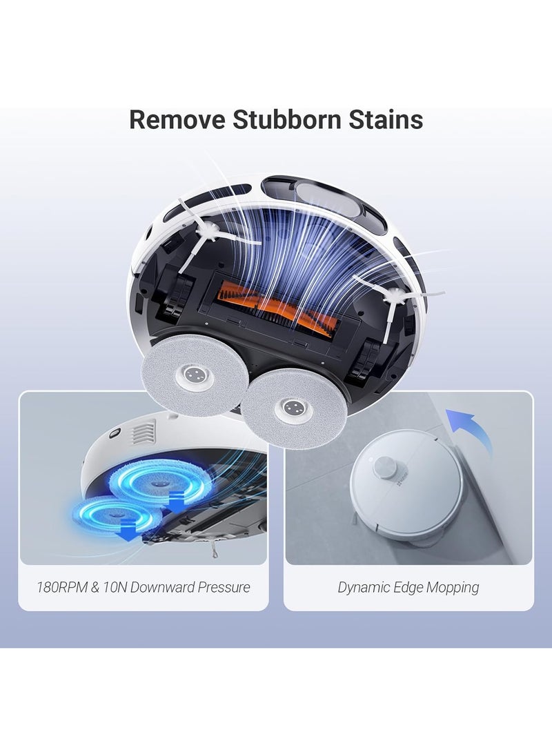 EZVIZ EZVIZ RS20 Pro Robot Vacuum Cleaner with All-in-One Auto Station – 7200Pa Suction, Hot Water Mop Washing, Self Emptying, AI Obstacle Avoidance, Pet-Friendly, Carpet Detection – White  - Image 2
