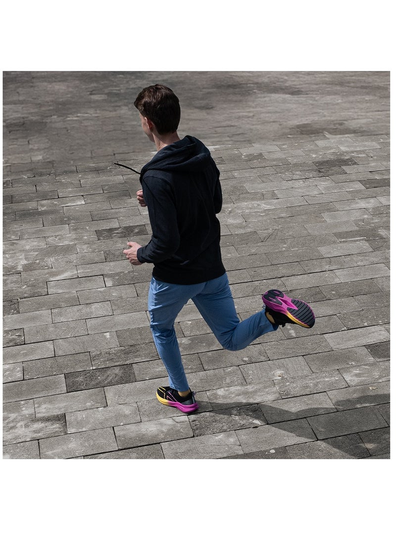 Hundred Glidepace  Multipurpose Shoes | Running, Walking, Training, Gym & Jogging | Active Grip | HexaFoam Technology |Carbon Fibre Support Plate (Black/Yellow/Orchid - EUR 44) - Image 2