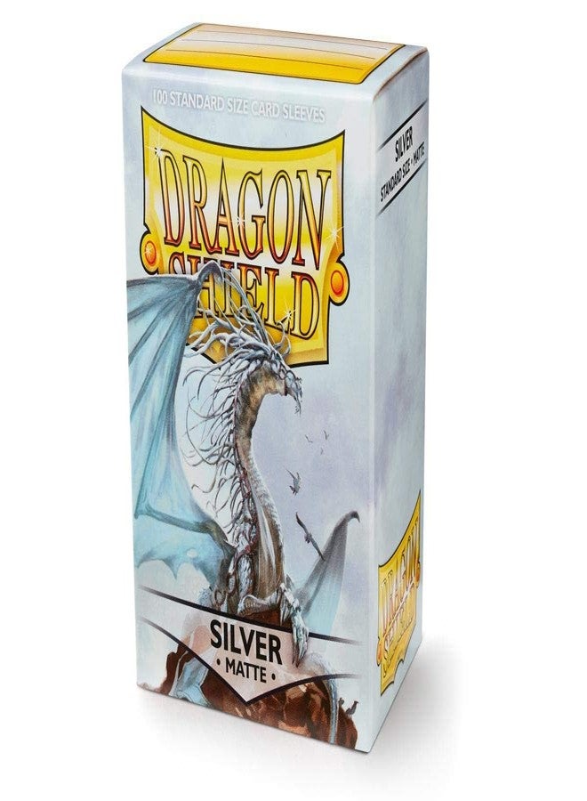 dragon shield 2 Packs Dragon Shield Matte Silver Standard Size 100 ct Card Sleeves Value Bundle! … - Image 4