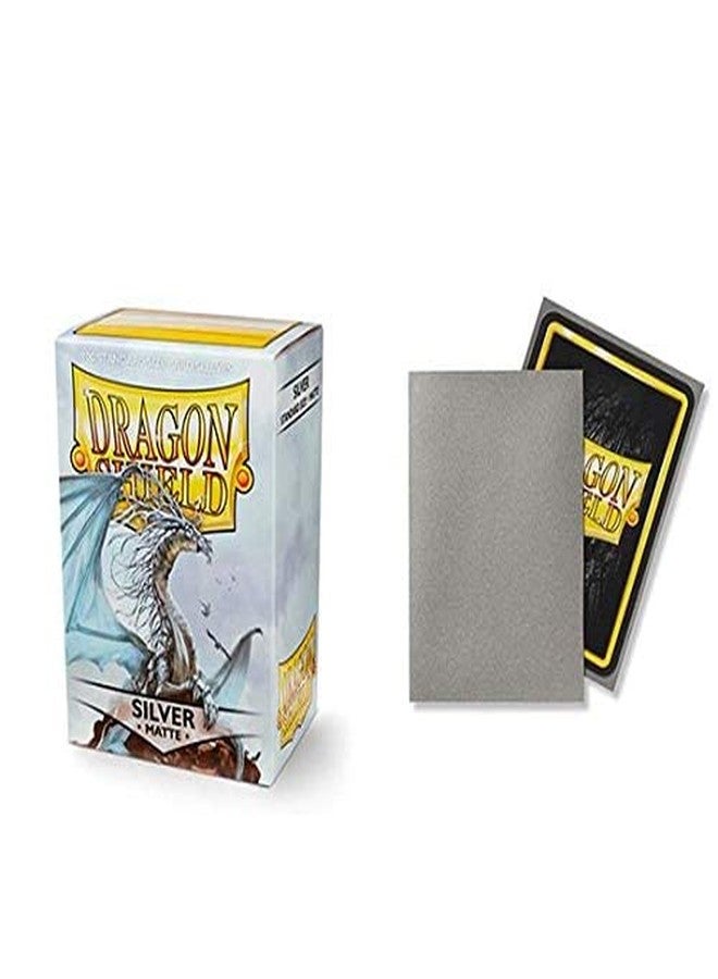 dragon shield 2 Packs Dragon Shield Matte Silver Standard Size 100 ct Card Sleeves Value Bundle! … - Image 3