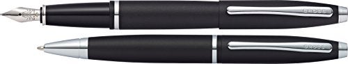 Cross Calais Satin Chrome Ballpoint Pen & Fountain Pen with Medium Nib in Gift Box (AT0117-14MS) - Image 5