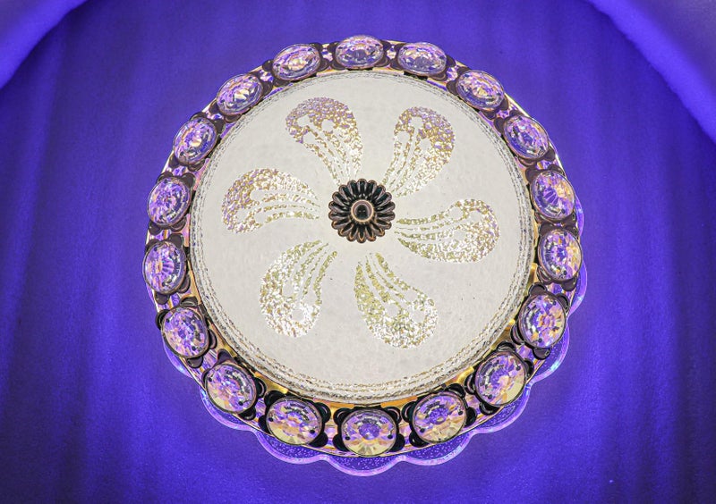 swanart Peacock Round Chandelier Ceiling Light Lamp (Multicolour) (Design 2) - Image 4