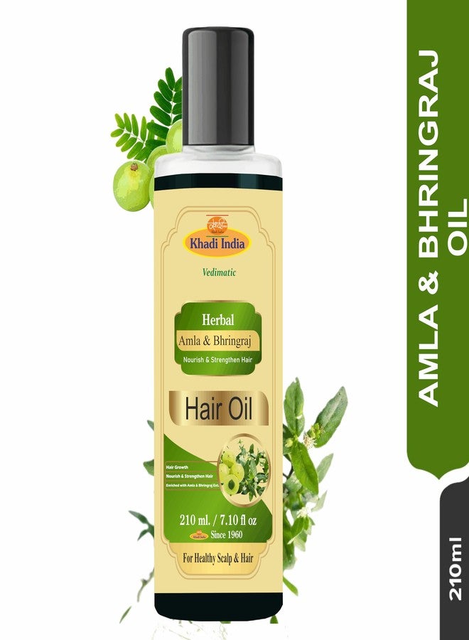 Vedimatic Khadi Herbal Natural Amla Bhringraj Hair Oil For Controlling Hair Fall, Nourishing Oil For Healthy Hair Growth, Paraben & Silicone - Image 2