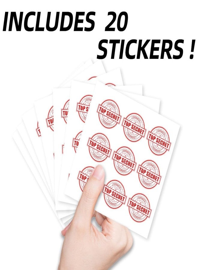 AHANDMAKER 180 Pcs Self-Adhesive Top Secret Stickers, 0.82x0.94 Inch Top Secret Stamp Bumper Confidential Stickers Decals for Planner Calendar Scrapbook Crafting Decor Envelope Bag Seal - Image 3