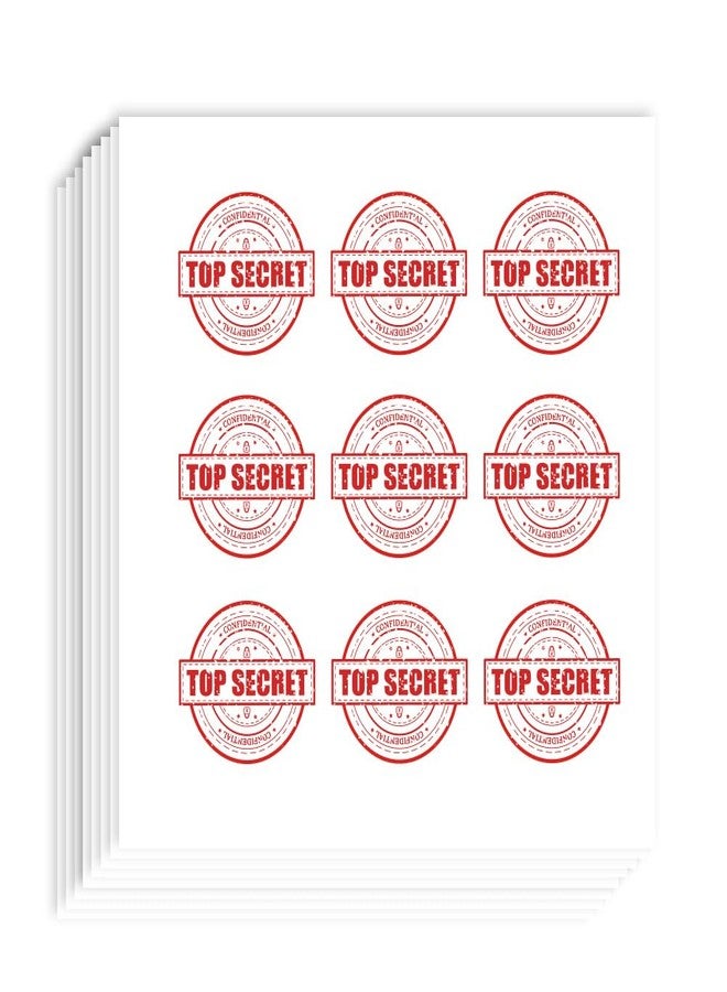 AHANDMAKER 180 Pcs Self-Adhesive Top Secret Stickers, 0.82x0.94 Inch Top Secret Stamp Bumper Confidential Stickers Decals for Planner Calendar Scrapbook Crafting Decor Envelope Bag Seal - Image 1