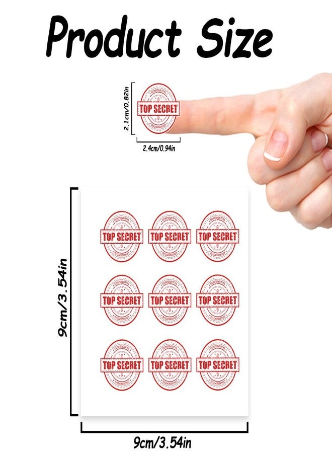 AHANDMAKER 180 Pcs Self-Adhesive Top Secret Stickers, 0.82x0.94 Inch Top Secret Stamp Bumper Confidential Stickers Decals for Planner Calendar Scrapbook Crafting Decor Envelope Bag Seal - Image 2