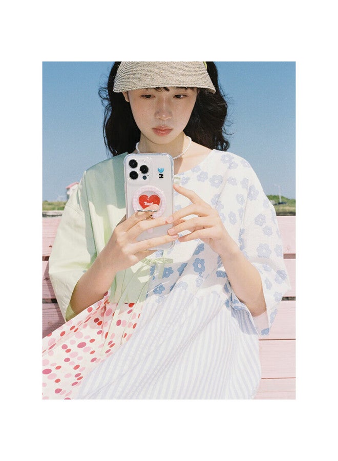 Tagi. Heartbeat Happy 3d Magnetic Ring Handheld Desktop Stand Tpu For Apple Iphone Anti-fall Berry Phone Stand - Image 4
