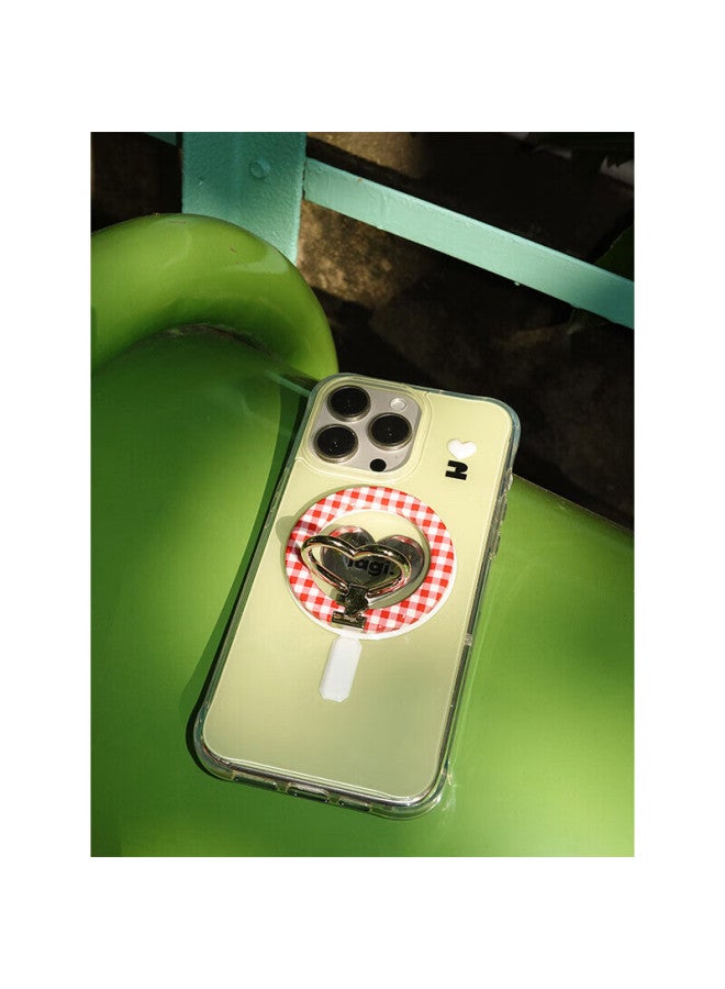 Tagi. Heartbeat Happy 3d Magnetic Ring Handheld Desktop Stand Tpu For Apple Iphone Anti-fall Berry Phone Stand - Image 5
