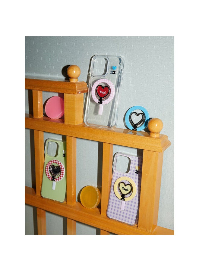 Tagi. Heartbeat Happy 3d Magnetic Ring Handheld Desktop Stand Tpu For Apple Iphone Anti-fall Berry Phone Stand - Image 3