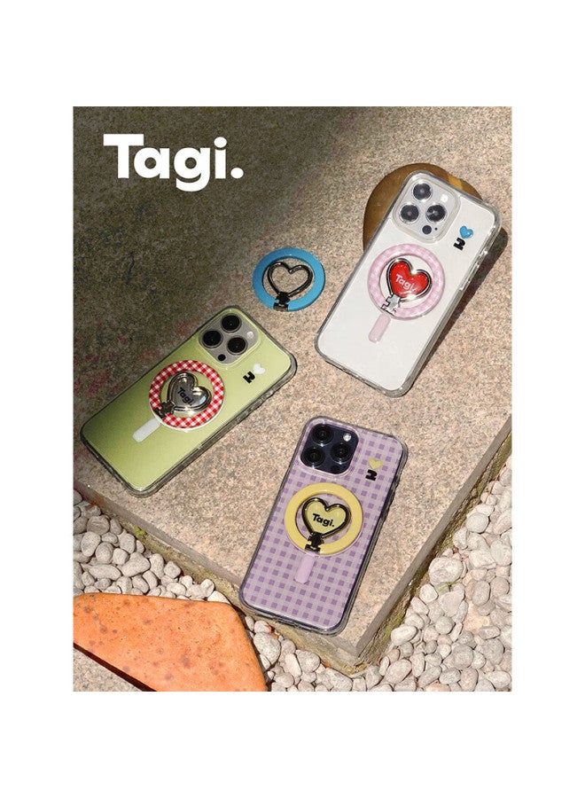 Tagi. Heartbeat Happy 3d Magnetic Ring Handheld Desktop Stand Tpu For Apple Iphone Anti-fall Berry Phone Stand - Image 2