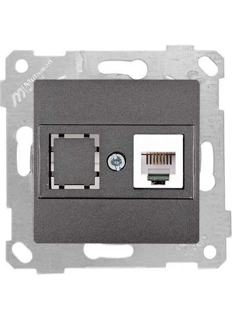 Mutlusan Rita Smoked Single Data Cat-6 Frameless 