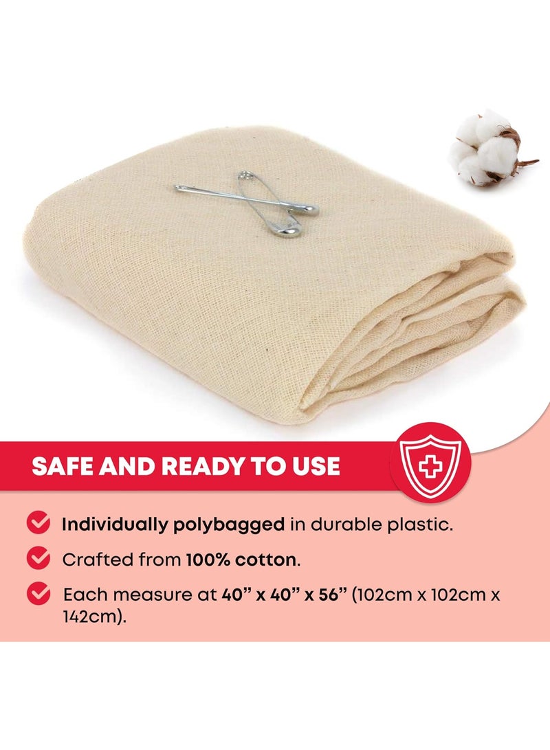 Ever Ready First Aid ضمادة مثلثية للإسعافات الأولية من إيفر ريدي، 40" × 40" × 56"، 12 قطعة - 100% قطن - Image 3