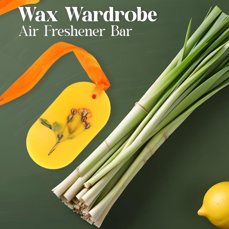 SERENIFY Wax Wardrobe Air Freshener Bar Aromatherapy Fragrance Handmade Wax Tablets Scented Sachet for Closets Drawers Small Closed Spaces LEMONGRASS  - Image 5