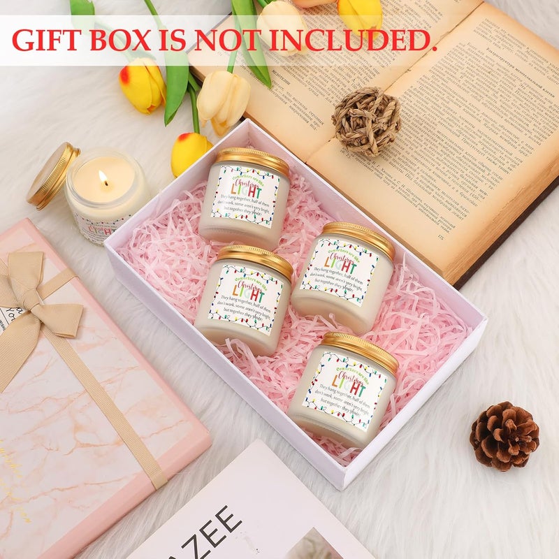 MTLEE 10 Pcs Christmas Scented Candles Set 35 oz Soy Wax Candles Jar Christmas Light Sign Thank You Gift Coworker Appreciation Gift for Employee Teacher Nurse Volunteer - Image 4