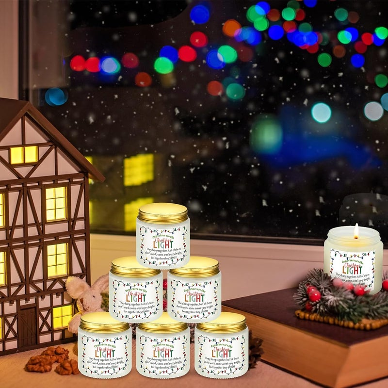 MTLEE 10 Pcs Christmas Scented Candles Set 35 oz Soy Wax Candles Jar Christmas Light Sign Thank You Gift Coworker Appreciation Gift for Employee Teacher Nurse Volunteer - Image 5