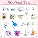 Baaxxango 25 Pieces Miniature Doll Housework Cleaning SuppliesMini Dollhouse Accessories Tools Mop DustpanBrushBroomBucketDollhouse Furniture Decoration Accessories for Dolls Pretend PlayRandom Color - Image 4