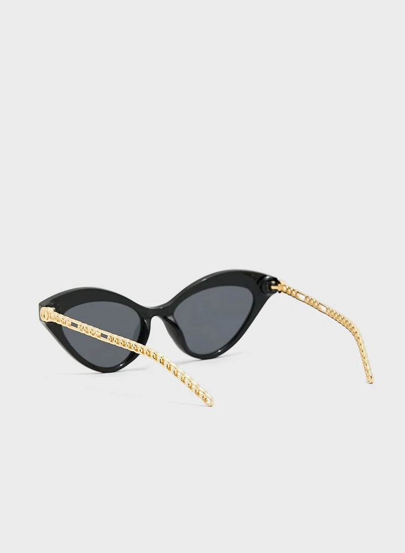 ELLA Chain Arm Cat-Eye Sunglasses