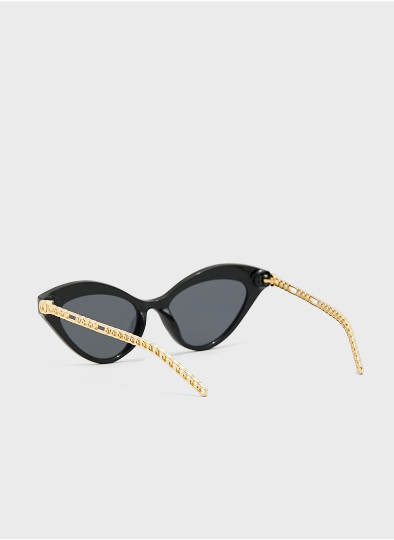 ELLA - Chain Arm Cat-Eye Sunglasses - Image 1