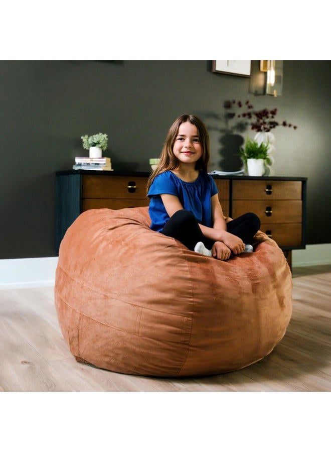 Big Joe Fuf 3.5Ft Foam Bean Bag Chair for Kids, Teens, Bronze Plush Soft Polyester, 3.5 Foot Large Ultra-Soft Seat for Gaming, Bedroom, Reading Nook - Image 4