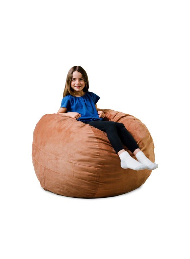 Big Joe Fuf 3.5Ft Foam Bean Bag Chair for Kids, Teens, Bronze Plush Soft Polyester, 3.5 Foot Large Ultra-Soft Seat for Gaming, Bedroom, Reading Nook - Image 1