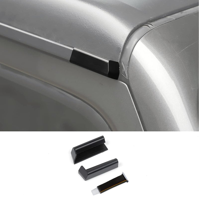 Hoolcar Rain Driverter Rain Gutter Hardtop ABS Rainwater Deflector for 20182023 Jeep Wrangler JL JLU Gladiator JT Exterior Accessories Black 1 Pair