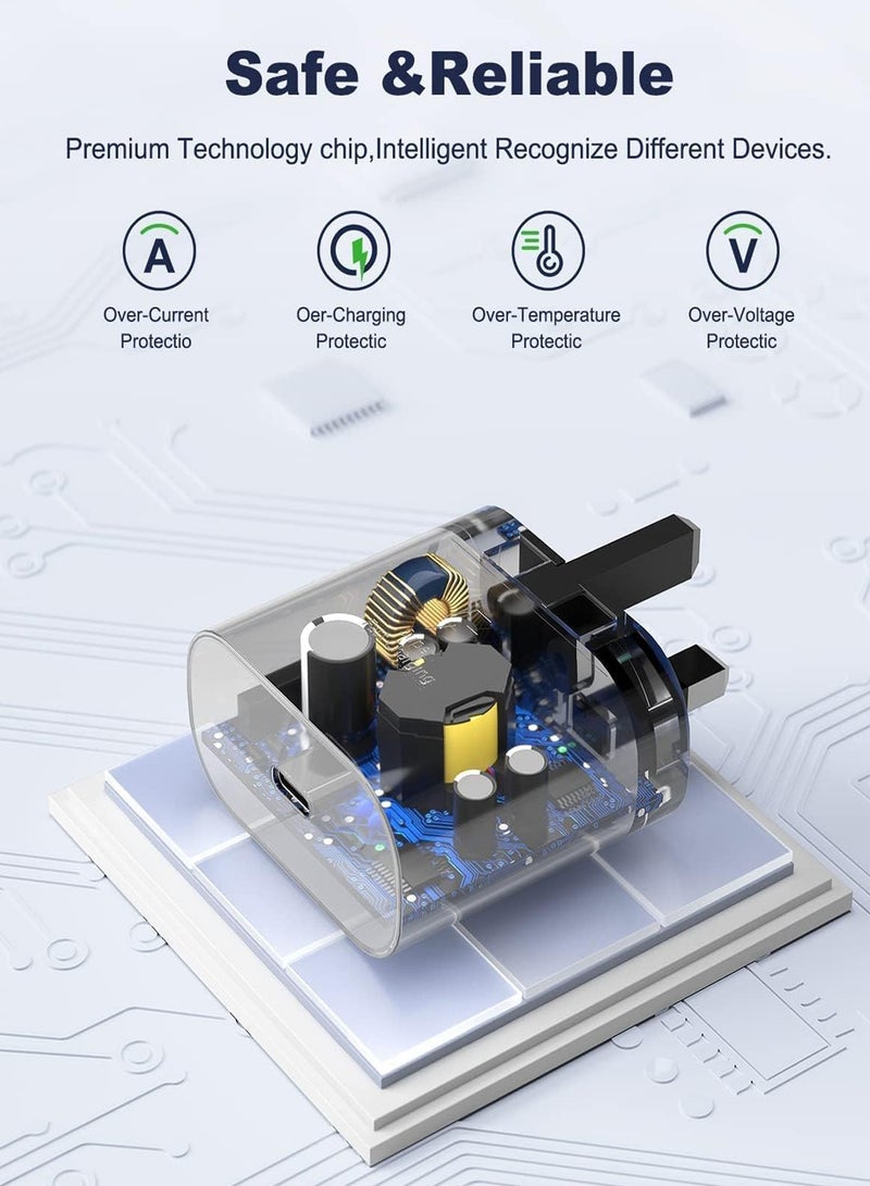 هيروكس شاحن سريع 25 وات لهاتف سامسونج، شاحن PD 3.0 USB-C مثبت على الحائط مع كابل بيانات 1.5 متر لهاتف سامسونج جالاكسي S23 Ultra S23+ S23 S22 Ultra S21+ A53 5G A54 Z Fold/Flip 4 Tab S8 Ultra (أسود) - Image 4