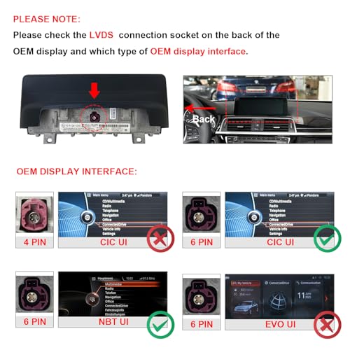 PEMP CarPlay Android Auto Monitor Linux Screen for BMW (2012-2017) 3 Series F30 NBT CIC System with a 720P AHD Revers Camera - Image 5
