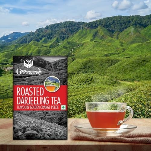 GOODRICKE Roasted Darjeeling Tea - 250gm (Pack of 1) | 100% Pure & Original Long Leaf Chai | Flavoury Golden Orange Pekoe | Premium Black Loose Leaves Tea with Rich Taste & Flavor - Image 2