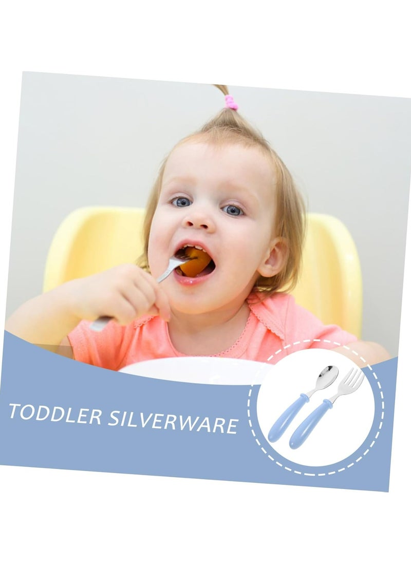Oasisgalore 1 Set Children's Tableware Scoop Spoons Silverware  - Image 2