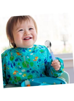 أوزيغالور 1 طقم أدوات مائدة أطفال 1 طقم أدوات مائدة أطفال ملاعق فضية مغرفة  - Image 3