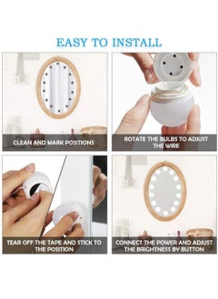 Generic Mirror Lights Vanity Lighting 10 LED Bulb Make up Decoration Lights Hollywood Style 16 Modes Color Changing Lights for Home Bedroom Bathroom Dressing Room  - Image 5